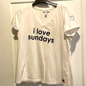 Peace Love World Sunday T-Shirt - Sz L